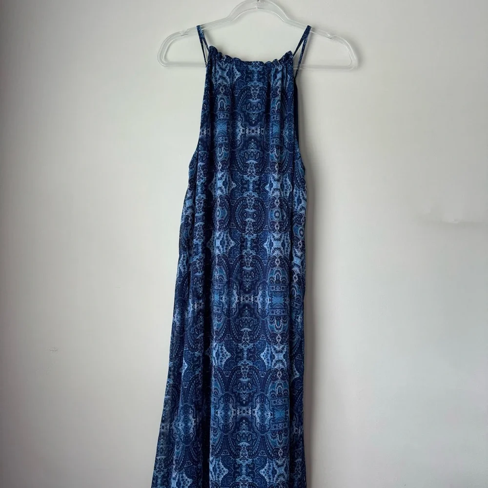 Lucky Brand Blue Paisley Western Dress - Picture 7 of 9